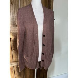Women’s Madewell Pink Cardigan Sweater Medium M Pockets Buttons